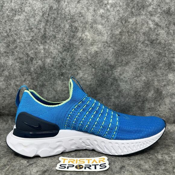 Nike React Phantom Run Flyknit 2 Running Shoes Mens Size 10.5 Blue CJ0277-402 - Picture 4 of 8